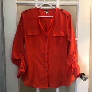 Calvin Klein button up blouse size large